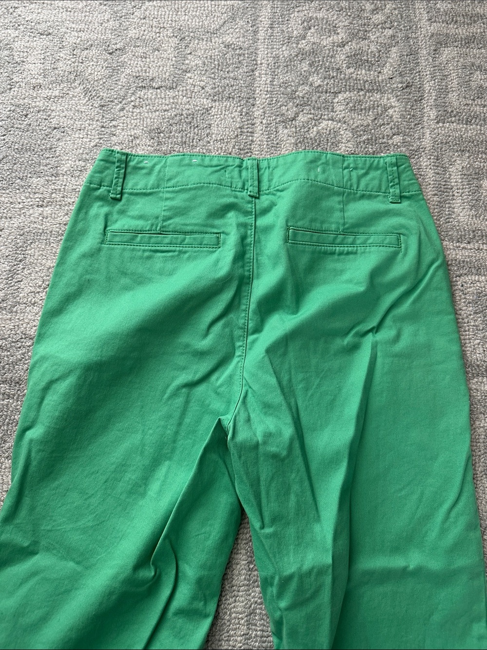Loft Monroe Slim Green Straight-Leg Pants | 2 - Picture 3 of 3